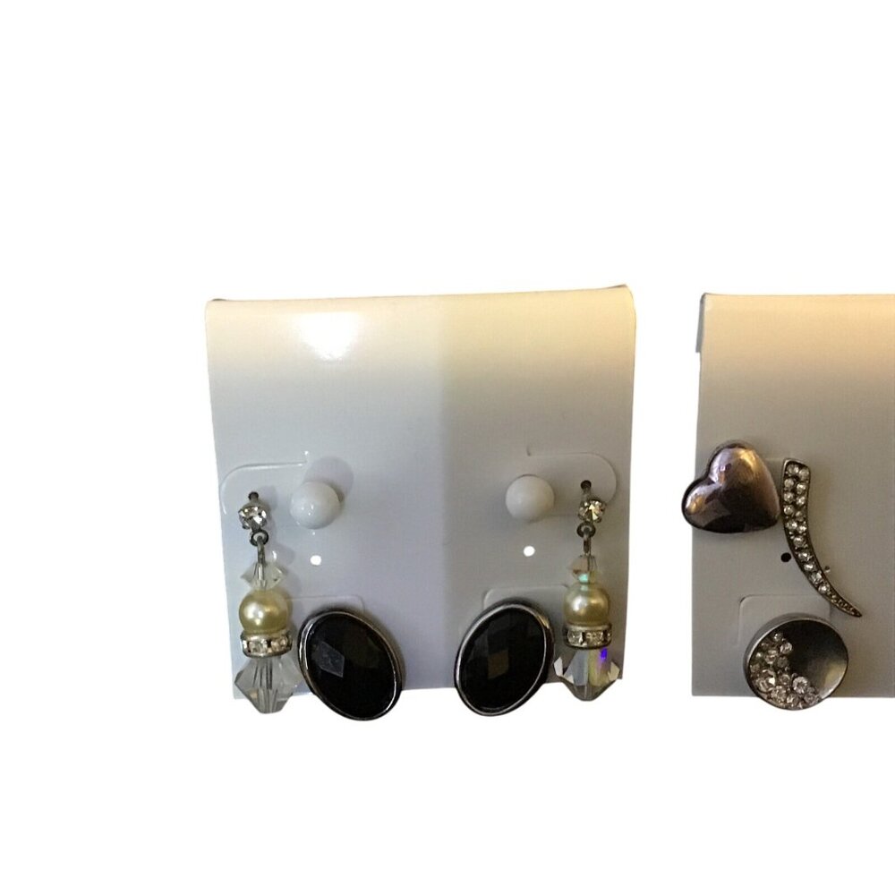 Lot Of 10 Vintage Pierced Earrings In Mixed Styles & Colors (1344) - Picture 3 of 7